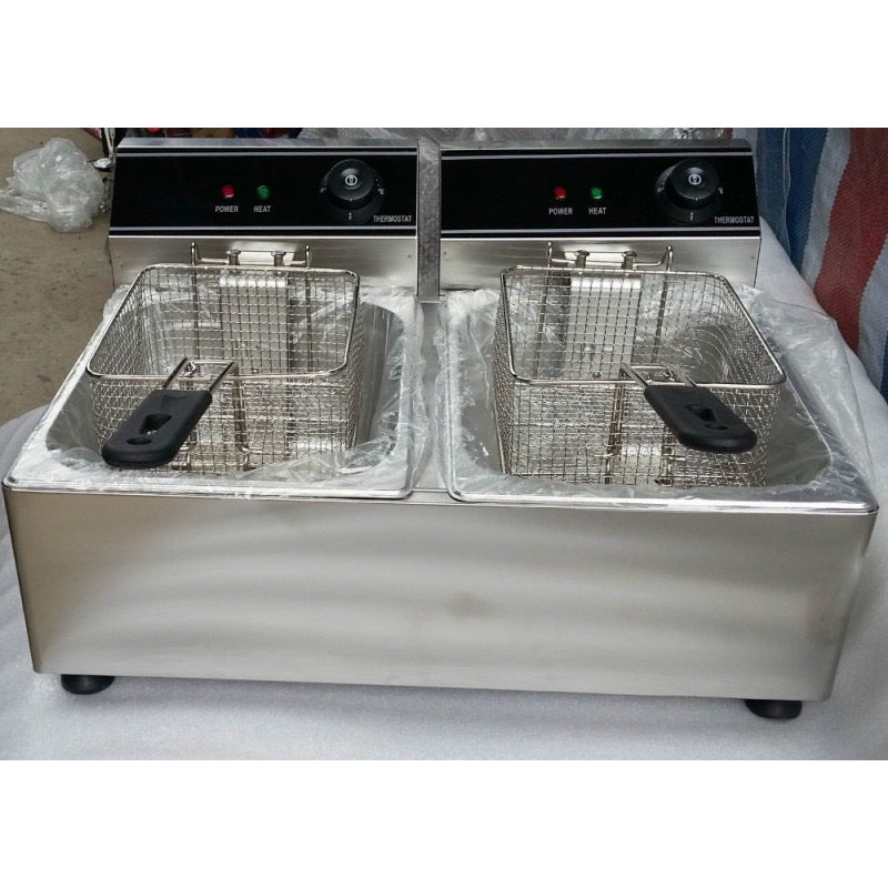 Freidora Doble cesta Electrica de 20 Litros en acero inoxidable MARCA GARYTON