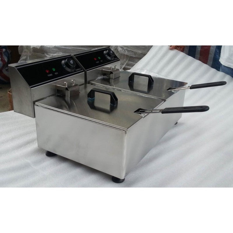 Freidora Doble cesta Electrica de 20 Litros en acero inoxidable MARCA GARYTON