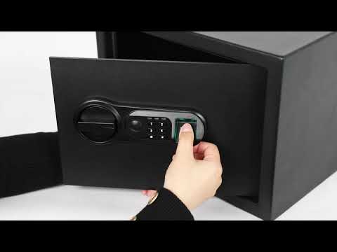 Caja fuerte de seguridad con lector huella dactilar y codigo electrónico MARCA SAFEWELL